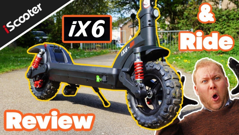 iScooter iX6 Off Road Electric Scooter - 1000w motor, 28mph, 25mile Range and Awesome Lighting!